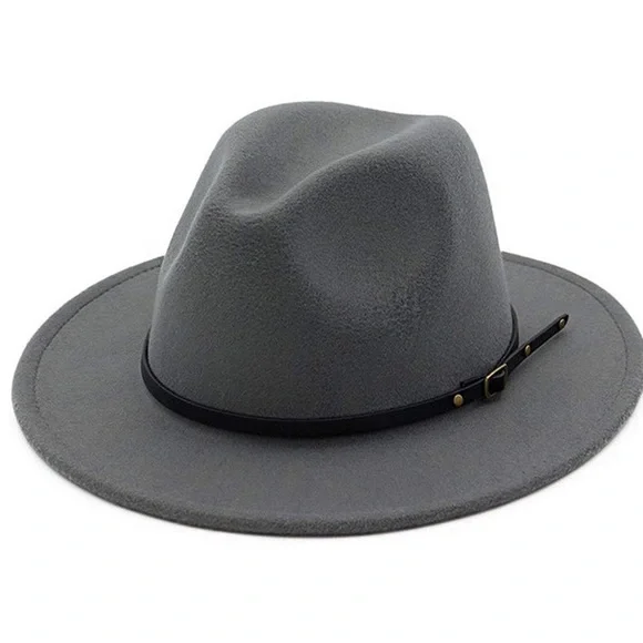GREY WOMAN’S STYLISH FEDORA HAT *NWT* Fedora Curvy Hat | Handmade Wool Felt Hats | éN Hats  main image 4